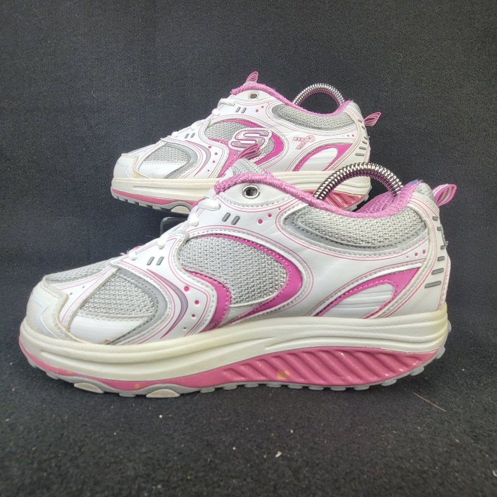 Skechers Shape-Ups BREAST CANCER AWARENESS Women's 8 Pink Ribbon 12309